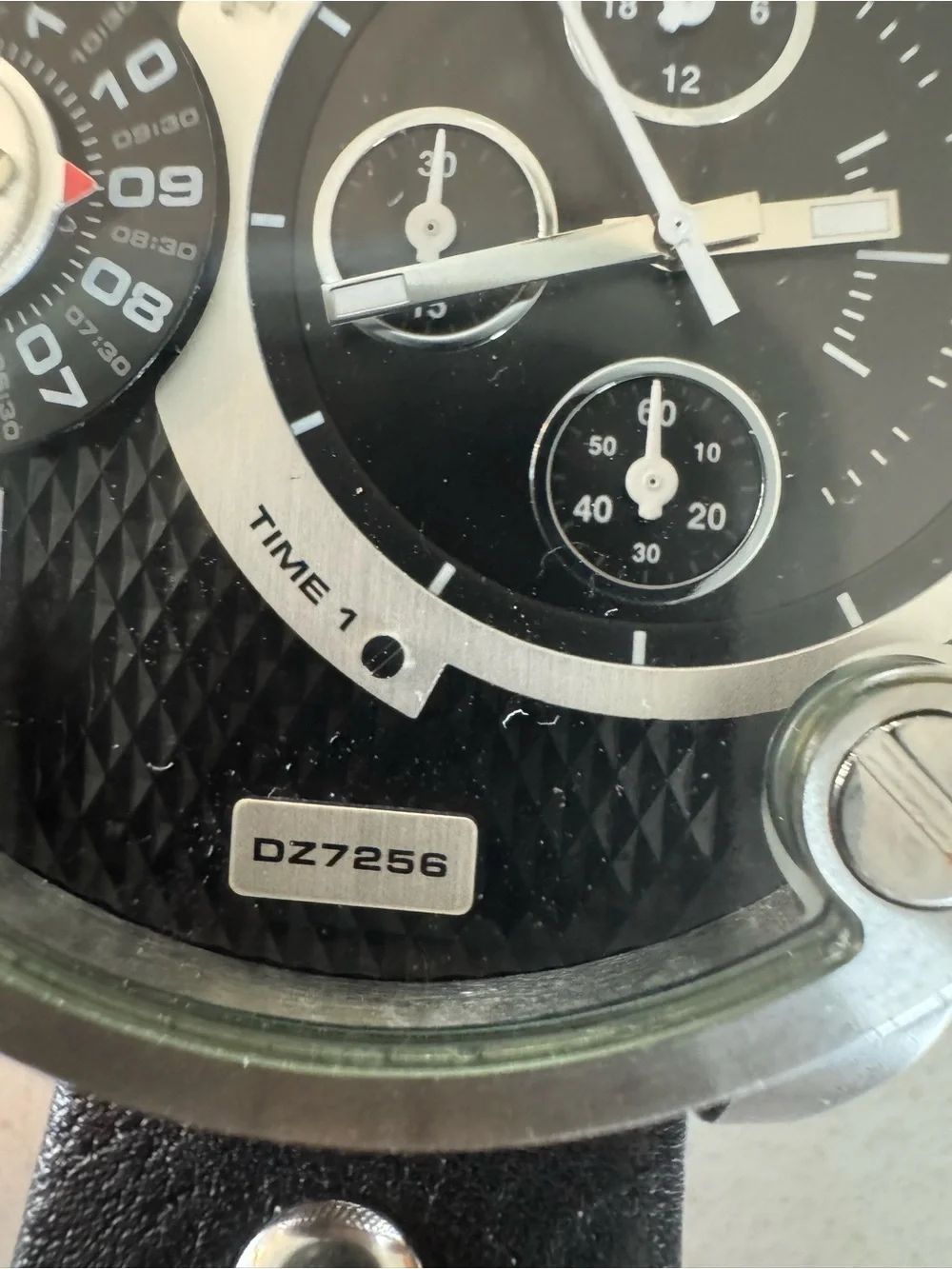 Authentic Diesel Little Daddy dual time chronograph watch, model DZ7256